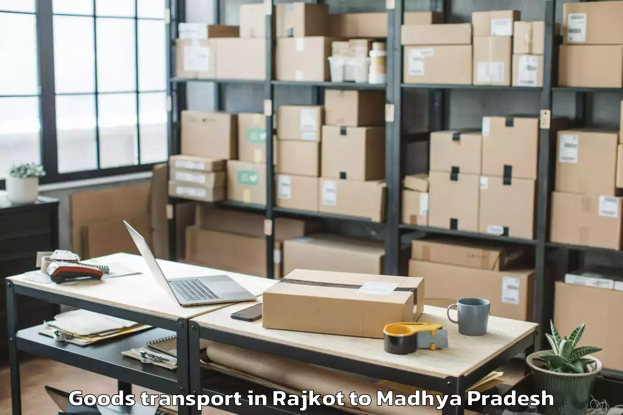 Hassle-Free Rajkot to Morena Goods Transport